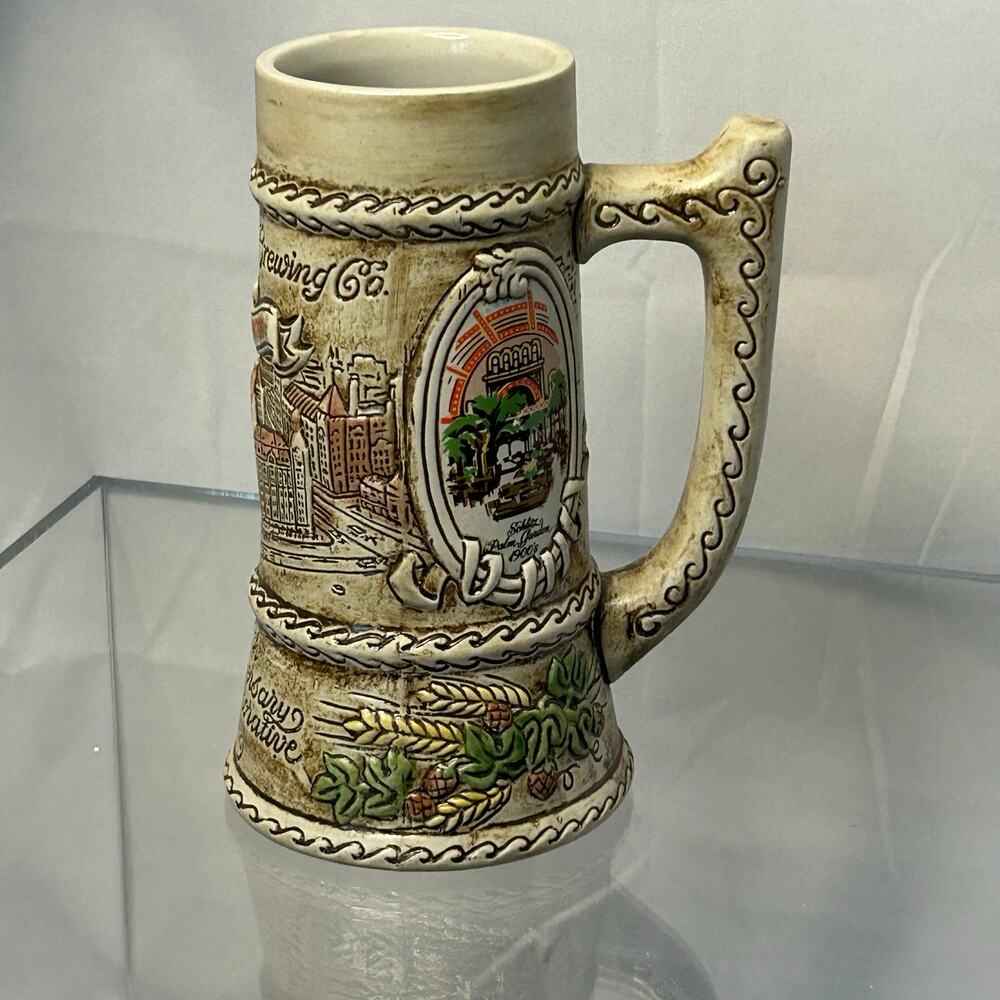 Vintage Schlitz Beer Stein 125th Anniversary 1829–1974 Milwaukee Ceramic Mug